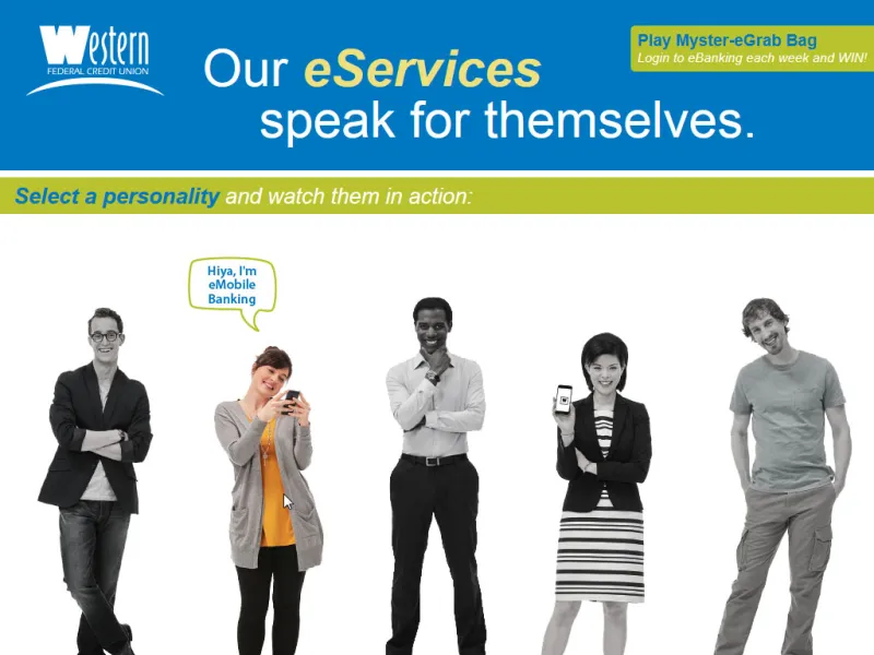 Each personality had a quote that appeared on hover and all other personalities faded to grayscale.