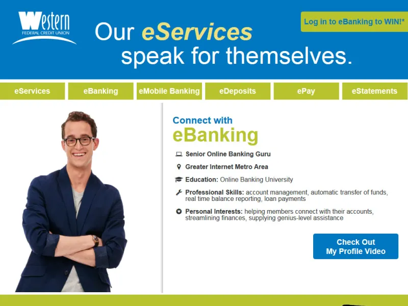 Each personality had their own header and users could navigate between them.